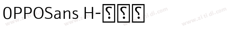 0PPOSans H字体转换